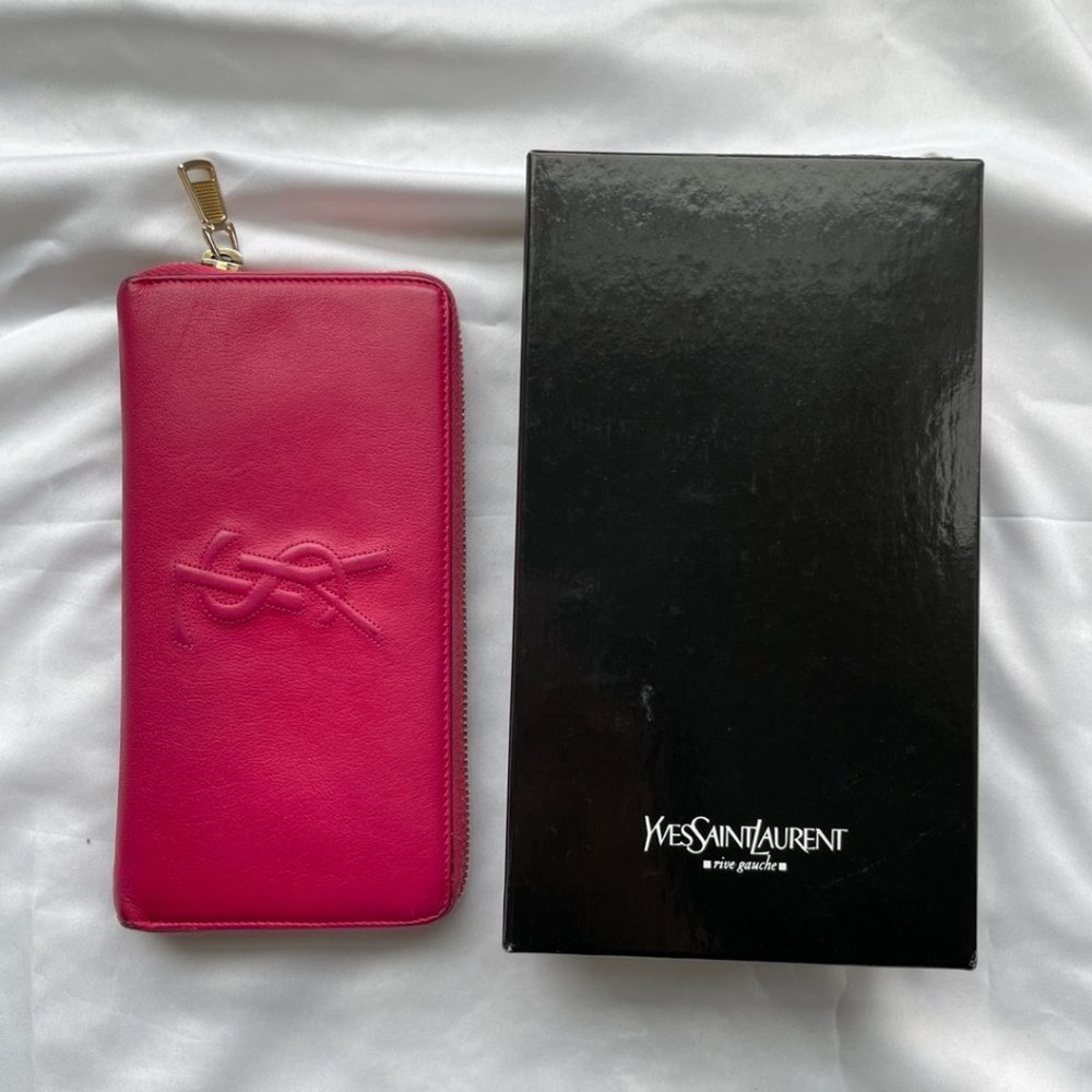 Authentic YSL WALLET FUSIA